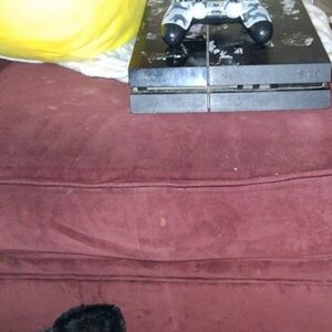 Black Gaming Console with Camouflage Controller